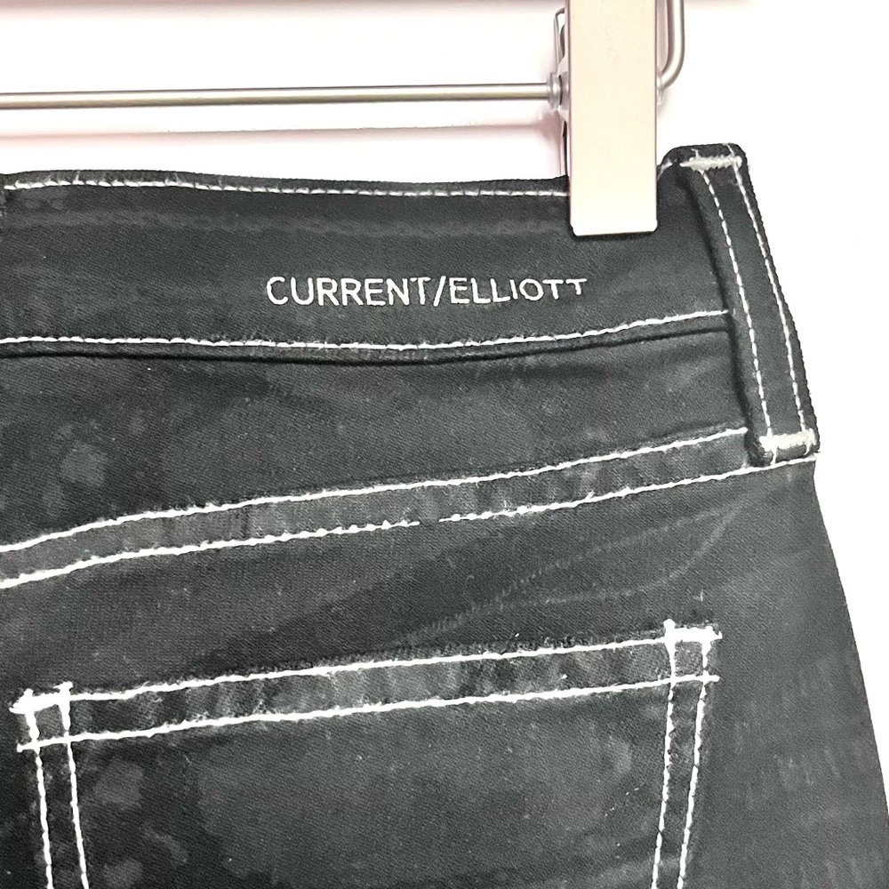 Current Elliott The Skinny Ankle Black Southwest Aztec Print Jeans Size 23 NEW - Picture 11 of 12